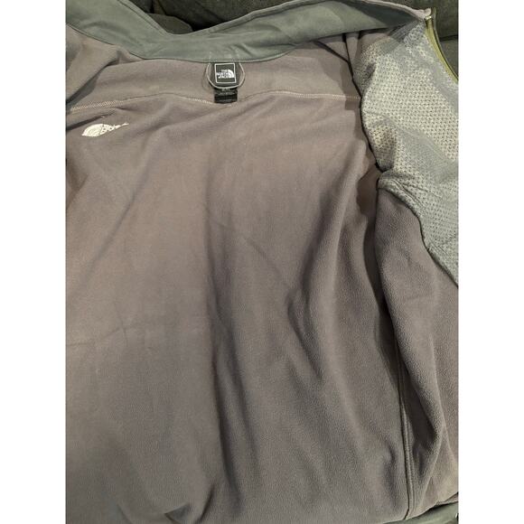 North face men’s Xl apex fleece lined full zip green and gray jacket - Picture 8 of 13